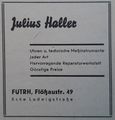 Werbeanzeige des Uhrmachermeisters <!--LINK'" 0:56-->, 1949 <span class="smw-highlighter" data-type="8" data-state="inline" data-title="Hinweis" title="Lizenz: CC BY-SA 3.0"><span class="smwtticon note"></span><span class="smwttcontent">Lizenz: CC BY-SA 3.0</span></span>