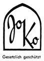 Logo: Josef Koch Möbelfirma - JoKo, ca. 1930 <span class="smw-highlighter" data-type="8" data-state="inline" data-title="Hinweis" title="Urheber: JoKoLizenz: CC BY-SA 3.0"><span class="smwtticon note"></span><span class="smwttcontent">Urheber: <a class="mw-selflink selflink">JoKo</a><br><br>Lizenz: CC BY-SA 3.0</span></span>
