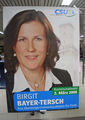 Wahlkampf-Plakat zur Kommunalwahl 2008, OB-Kandidatin Birgit Bayer-Tersch <span class="smw-highlighter" data-type="8" data-state="inline" data-title="Hinweis" title="Urheber: CSU FürthLizenz: CC BY-SA 3.0"><span class="smwtticon note"></span><span class="smwttcontent">Urheber: CSU Fürth<br><br><br>Lizenz: CC BY-SA 3.0</span></span>