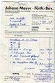 Rechnung Fa. Johann Mayer 1957 <span class="smw-highlighter" data-type="8" data-state="inline" data-title="Hinweis" title="Urheber: Fa. Johann MayerLizenz: CC BY-SA 3.0"><span class="smwtticon note"></span><span class="smwttcontent">Urheber: <!--LINK'" 0:45--><br><br>Lizenz: CC BY-SA 3.0</span></span>