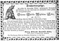 Traueranzeige von <!--LINK'" 0:41--> für seine verstorbene Frau, Dezember 1851 <span class="smw-highlighter" data-type="8" data-state="inline" data-title="Hinweis" title="Lizenz: NoC-NC 1.0"><span class="smwtticon note"></span><span class="smwttcontent">Lizenz: NoC-NC 1.0</span></span>