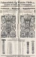 Prospekt der Fahnenfabrik Gg. Winkler Fürth, ca. 1926 <span class="smw-highlighter" data-type="8" data-state="inline" data-title="Hinweis" title="Urheber: Georg WinklerLizenz: CC BY-SA 3.0"><span class="smwtticon note"></span><span class="smwttcontent">Urheber: Georg Winkler<br><br>Lizenz: CC BY-SA 3.0</span></span>