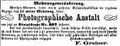 Zeitungsanzeige des Photographen <!--LINK'" 0:15-->, Dezember 1871 <span class="smw-highlighter" data-type="8" data-state="inline" data-title="Hinweis" title="Lizenz: NoC-NC 1.0"><span class="smwtticon note"></span><span class="smwttcontent">Lizenz: NoC-NC 1.0</span></span>