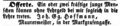 Zeitungsinserat des Maurermeisters Johann Georg Hoffmann, Mai 1851 <span class="smw-highlighter" data-type="8" data-state="inline" data-title="Hinweis" title="Lizenz: NoC-NC 1.0"><span class="smwtticon note"></span><span class="smwttcontent">Lizenz: NoC-NC 1.0</span></span>