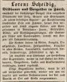 Zeitungsannonce des Vergolders <!--LINK'" 0:25-->, Juli 1842 <span class="smw-highlighter" data-type="8" data-state="inline" data-title="Hinweis" title="Lizenz: NoC-NC 1.0"><span class="smwtticon note"></span><span class="smwttcontent">Lizenz: NoC-NC 1.0</span></span>