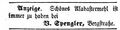 Anzeige für Alabastermehl, V. Spengler, Fürther Tagblatt 7.8.1855 <span class="smw-highlighter" data-type="8" data-state="inline" data-title="Hinweis" title="Urheber: Fürther TagblattLizenz: CC BY-SA 3.0"><span class="smwtticon note"></span><span class="smwttcontent">Urheber: <!--LINK'" 0:8--><br><br>Lizenz: CC BY-SA 3.0</span></span>