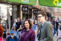 Johannes Newald mit Katrin Göring-Eckart am Infostand der Grünen in der Fußgängerzone, Sept. 2023 <span class="smw-highlighter" data-type="8" data-state="inline" data-title="Hinweis" title="Urheber: Kamran SalimiLizenz: CC BY-NC-SA 4.0"><span class="smwtticon note"></span><span class="smwttcontent">Urheber: <!--LINK'" 0:62--><br><br>Lizenz: CC BY-NC-SA 4.0</span></span>