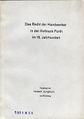 Titelseite: Das Recht der Handwerker in der Hofmark Fürth im 18. Jahrhundert <span class="smw-highlighter" data-type="8" data-state="inline" data-title="Hinweis" title="Urheber: Herbert JungkunzLizenz: CC BY-SA 3.0"><span class="smwtticon note"></span><span class="smwttcontent">Urheber: <!--LINK'" 0:20--><br><br>Lizenz: CC BY-SA 3.0</span></span>