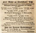 Werbeanzeige des Schreinermeisters <!--LINK'" 0:10-->, August 1842 <span class="smw-highlighter" data-type="8" data-state="inline" data-title="Hinweis" title="Lizenz: NoC-NC 1.0"><span class="smwtticon note"></span><span class="smwttcontent">Lizenz: NoC-NC 1.0</span></span>