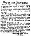 Zeitungsanzeige des Wirths <a class="mw-selflink selflink">zum bayerischen Löwen</a> Johann Koch, Mai 1854 <span class="smw-highlighter" data-type="8" data-state="inline" data-title="Hinweis" title="Lizenz: NoC-NC 1.0"><span class="smwtticon note"></span><span class="smwttcontent">Lizenz: NoC-NC 1.0</span></span>