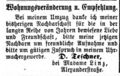 Wohnungsveränderung des Uhrmachers <!--LINK'" 0:30-->, August 1861 <span class="smw-highlighter" data-type="8" data-state="inline" data-title="Hinweis" title="Lizenz: NoC-NC 1.0"><span class="smwtticon note"></span><span class="smwttcontent">Lizenz: NoC-NC 1.0</span></span>