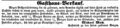 Verkaufsanzeige der Wirtschaft "zu den sieben goldenen Bergen", Juli 1853 <span class="smw-highlighter" data-type="8" data-state="inline" data-title="Hinweis" title="Lizenz: NoC-NC 1.0"><span class="smwtticon note"></span><span class="smwttcontent">Lizenz: NoC-NC 1.0</span></span>