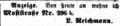 Wohnungsanzeige des <!--LINK'" 0:12-->, August 1858 <span class="smw-highlighter" data-type="8" data-state="inline" data-title="Hinweis" title="Lizenz: NoC-NC 1.0"><span class="smwtticon note"></span><span class="smwttcontent">Lizenz: NoC-NC 1.0</span></span>