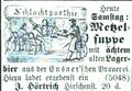 Werbeanzeige für eine "Schlachtparthie" mit Ensnerischem Bier in der Hirschenstraße, November 1877 <span class="smw-highlighter" data-type="8" data-state="inline" data-title="Hinweis" title="Lizenz: NoC-NC 1.0"><span class="smwtticon note"></span><span class="smwttcontent">Lizenz: NoC-NC 1.0</span></span>