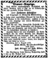 Traueranzeige für Johannes Häußler, August 1876 <span class="smw-highlighter" data-type="8" data-state="inline" data-title="Hinweis" title="Lizenz: NoC-NC 1.0"><span class="smwtticon note"></span><span class="smwttcontent">Lizenz: NoC-NC 1.0</span></span>