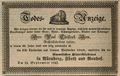 Todesanzeige des Rossolifabrikanten Paul Christoph Horn, September 1845 <span class="smw-highlighter" data-type="8" data-state="inline" data-title="Hinweis" title="Lizenz: NoC-NC 1.0"><span class="smwtticon note"></span><span class="smwttcontent">Lizenz: NoC-NC 1.0</span></span>