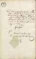 Prüfungszeugnis des königl. bay. Kreisbaubüros Ansbach für Friedrich Schmidt vom Januar 1831 <span class="smw-highlighter" data-type="8" data-state="inline" data-title="Hinweis" title="Lizenz: Bildlizenz-Stadtarchiv"><span class="smwtticon note"></span><span class="smwttcontent">Lizenz: Bildlizenz-Stadtarchiv</span></span>