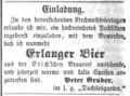 Anzeige Dockelesgarten mit Erlanger Bier; Fürther Tagblatt 3.10.1857 <span class="smw-highlighter" data-type="8" data-state="inline" data-title="Hinweis" title="Urheber: Fürther TagblattLizenz: CC BY-SA 3.0"><span class="smwtticon note"></span><span class="smwttcontent">Urheber: <!--LINK'" 0:21--><br><br>Lizenz: CC BY-SA 3.0</span></span>
