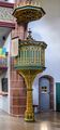 Kanzel in der Kirche St. Michael, Mai 2023 <span class="smw-highlighter" data-type="8" data-state="inline" data-title="Hinweis" title="Urheber: J. ChristiansonLizenz: CC BY-SA 3.0"><span class="smwtticon note"></span><span class="smwttcontent">Urheber: J. Christianson<br><br>Lizenz: CC BY-SA 3.0</span></span>