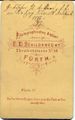 Rückseite einer Photokarte von 1876 aus dem Atelier E. E. Schildknecht <span class="smw-highlighter" data-type="8" data-state="inline" data-title="Hinweis" title="Urheber: E. E. SchildknechtLizenz: CC BY-SA 3.0"><span class="smwtticon note"></span><span class="smwttcontent">Urheber: E. E. Schildknecht<br><br>Lizenz: CC BY-SA 3.0</span></span>