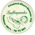 Bierdeckel Landbierparadies <span class="smw-highlighter" data-type="8" data-state="inline" data-title="Hinweis" title="Urheber: Bernd JesussekLizenz: CC BY-SA 3.0"><span class="smwtticon note"></span><span class="smwttcontent">Urheber: <!--LINK'" 0:85--><br>Lizenz: CC BY-SA 3.0</span></span>