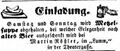 Zeitungsannonce des Wirts zum "Lamm", November 1851 <span class="smw-highlighter" data-type="8" data-state="inline" data-title="Hinweis" title="Lizenz: NoC-NC 1.0"><span class="smwtticon note"></span><span class="smwttcontent">Lizenz: NoC-NC 1.0</span></span>