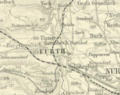 Ausschnitt aus der Karte "Südwest-Deutschland bis zu den Alpen...", 1877 (?) <span class="smw-highlighter" data-type="8" data-state="inline" data-title="Hinweis" title="Urheber: Friedrich WeißLizenz: CC BY-NC-SA 4.0"><span class="smwtticon note"></span><span class="smwttcontent">Urheber: Friedrich Weiß<br><br>Lizenz: CC BY-NC-SA 4.0</span></span>