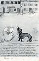 Postkarte von Jean Lederer mit Satire zur neu errichteten Müllverbrennungsanlage. Um 1914 <span class="smw-highlighter" data-type="8" data-state="inline" data-title="Hinweis" title="Urheber: Jean LedererLizenz: CC BY-SA 3.0"><span class="smwtticon note"></span><span class="smwttcontent">Urheber: <!--LINK'" 0:21--><br>Lizenz: CC BY-SA 3.0</span></span>