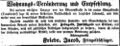 Zeitungsanzeige des Feingoldschlägers Friedrich Jacob, Mai 1856 <span class="smw-highlighter" data-type="8" data-state="inline" data-title="Hinweis" title="Lizenz: NoC-NC 1.0"><span class="smwtticon note"></span><span class="smwttcontent">Lizenz: NoC-NC 1.0</span></span>