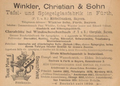Werbeanzeige der Firma Christian Winkler & Sohn, 1896 <span class="smw-highlighter" data-type="8" data-state="inline" data-title="Hinweis" title="Lizenz: PDM"><span class="smwtticon note"></span><span class="smwttcontent">Lizenz: PDM</span></span>
