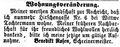 Wohnungsveränderung von Benedikt Rosen zu Witwe Tochtermann, August 1868 <span class="smw-highlighter" data-type="8" data-state="inline" data-title="Hinweis" title="Lizenz: NoC-NC 1.0"><span class="smwtticon note"></span><span class="smwttcontent">Lizenz: NoC-NC 1.0</span></span>