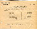 Inventar-Lieferschein der Grüner Bräu AG für die Gaststätte <!--LINK'" 0:138--> vom 31.10.1968 <span class="smw-highlighter" data-type="8" data-state="inline" data-title="Hinweis" title="Lizenz: CC BY-SA 3.0"><span class="smwtticon note"></span><span class="smwttcontent">Lizenz: CC BY-SA 3.0</span></span>