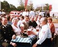 OB Scherzer, StR Leonhard Abraham und CSU-OB Kandidat Alfred Fischer bei der FFW Steinach, Mai 1981 <span class="smw-highlighter" data-type="8" data-state="inline" data-title="Hinweis" title="Urheber: unbekanntLizenz: Bildlizenz-Stadtarchiv"><span class="smwtticon note"></span><span class="smwttcontent">Urheber: unbekannt<br><br>Lizenz: Bildlizenz-Stadtarchiv</span></span>