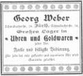 Werbeanzeige Georg Bauer, August 1900 <span class="smw-highlighter" data-type="8" data-state="inline" data-title="Hinweis" title="Lizenz: CC BY-NC-SA 4.0"><span class="smwtticon note"></span><span class="smwttcontent">Lizenz: CC BY-NC-SA 4.0</span></span>