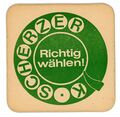 Bierdeckelwerbung für Kurt Scherzer als OB-Kandidat, 1970 <span class="smw-highlighter" data-type="8" data-state="inline" data-title="Hinweis" title="Lizenz: Bildlizenz-Stadtarchiv"><span class="smwtticon note"></span><span class="smwttcontent">Lizenz: Bildlizenz-Stadtarchiv</span></span>