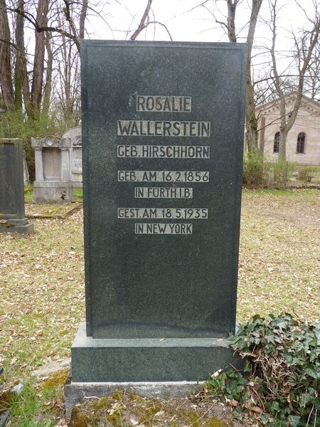 Datei:Grab Rosalie Wallerstein.JPG