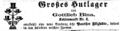 Zeitungsanzeige des Hutfabrikanten <!--LINK'" 0:94-->, Mai 1865 <span class="smw-highlighter" data-type="8" data-state="inline" data-title="Hinweis" title="Lizenz: NoC-NC 1.0"><span class="smwtticon note"></span><span class="smwttcontent">Lizenz: NoC-NC 1.0</span></span>