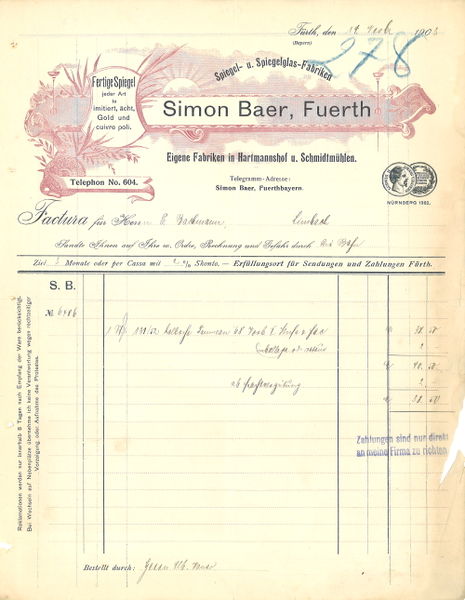 Datei:Rechung Spiegelfabrik Simon Baer.jpg