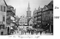 Marktplatz mit den Treppenanlagen vor den Eingängen; vor 1900 <span class="smw-highlighter" data-type="8" data-state="inline" data-title="Hinweis" title="Lizenz: CC BY-SA 3.0"><span class="smwtticon note"></span><span class="smwttcontent">Lizenz: CC BY-SA 3.0</span></span>