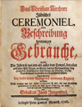 Paul Christian Kirchner: Jüdisches Ceremoniel, 1726 <span class="smw-highlighter" data-type="8" data-state="inline" data-title="Hinweis" title="Urheber: Paul Christian KirchnerLizenz: CC BY-SA 3.0"><span class="smwtticon note"></span><span class="smwttcontent">Urheber: Paul Christian Kirchner<br><br>Lizenz: CC BY-SA 3.0</span></span>