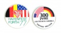 Ansteckbuttons, Fürther Hafenfest 1977 und 1983 <span class="smw-highlighter" data-type="8" data-state="inline" data-title="Hinweis" title="Lizenz: CC BY-SA 3.0"><span class="smwtticon note"></span><span class="smwttcontent">Lizenz: CC BY-SA 3.0</span></span>