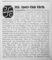 JSC Fürth erfolgreichster bayer. Verein bei den leichtathletischen Jugendkämpfen 1938 <span class="smw-highlighter" data-type="8" data-state="inline" data-title="Hinweis" title="Urheber: Nürnberg-Fürther Israelitisches GemeindeblattLizenz: CC BY-SA 3.0"><span class="smwtticon note"></span><span class="smwttcontent">Urheber: <!--LINK'" 0:149--><br><br>Lizenz: CC BY-SA 3.0</span></span>