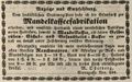 Zeitungsannonce des Mandelkaffeefabrikanten M. Osterberg, November 1843 <span class="smw-highlighter" data-type="8" data-state="inline" data-title="Hinweis" title="Lizenz: NoC-NC 1.0"><span class="smwtticon note"></span><span class="smwttcontent">Lizenz: NoC-NC 1.0</span></span>