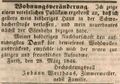 Zeitungsanzeige des Zimmermeisters <!--LINK'" 0:51-->, März 1846 <span class="smw-highlighter" data-type="8" data-state="inline" data-title="Hinweis" title="Lizenz: NoC-NC 1.0"><span class="smwtticon note"></span><span class="smwttcontent">Lizenz: NoC-NC 1.0</span></span>
