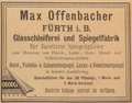 Werbeanzeige von Max Offenbacher, 1896 <span class="smw-highlighter" data-type="8" data-state="inline" data-title="Hinweis" title="Lizenz: PDM"><span class="smwtticon note"></span><span class="smwttcontent">Lizenz: PDM</span></span>