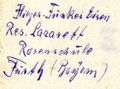 Postkarte an das Reservelazarett in der Rosenstraße, Juli 1916 <span class="smw-highlighter" data-type="8" data-state="inline" data-title="Hinweis" title="Urheber: unbekanntLizenz: CC BY-SA 4.0"><span class="smwtticon note"></span><span class="smwttcontent">Urheber: unbekannt<br><br>Lizenz: CC BY-SA 4.0</span></span>