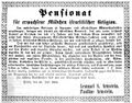Zeitungsanzeige von <!--LINK'" 0:3-->, August 1854 <span class="smw-highlighter" data-type="8" data-state="inline" data-title="Hinweis" title="Lizenz: NoC-NC 1.0"><span class="smwtticon note"></span><span class="smwttcontent">Lizenz: NoC-NC 1.0</span></span>