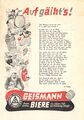 Faschingswerbung der Brauerei Geismann von 1937 mit Mundartgedicht <span class="smw-highlighter" data-type="8" data-state="inline" data-title="Hinweis" title="Urheber: Brauerei GeismannLizenz: CC BY-SA 3.0"><span class="smwtticon note"></span><span class="smwttcontent">Urheber: <!--LINK'" 0:4--><br><br>Lizenz: CC BY-SA 3.0</span></span>