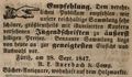 Zeitungsanzeige des Bücherantiquars <!--LINK'" 0:0-->, September 1847 <span class="smw-highlighter" data-type="8" data-state="inline" data-title="Hinweis" title="Lizenz: NoC-NC 1.0"><span class="smwtticon note"></span><span class="smwttcontent">Lizenz: NoC-NC 1.0</span></span>