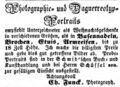 Zeitungsannonce des Daguerreotypisten <!--LINK'" 0:12-->, Dezember 1852 <span class="smw-highlighter" data-type="8" data-state="inline" data-title="Hinweis" title="Lizenz: NoC-NC 1.0"><span class="smwtticon note"></span><span class="smwttcontent">Lizenz: NoC-NC 1.0</span></span>